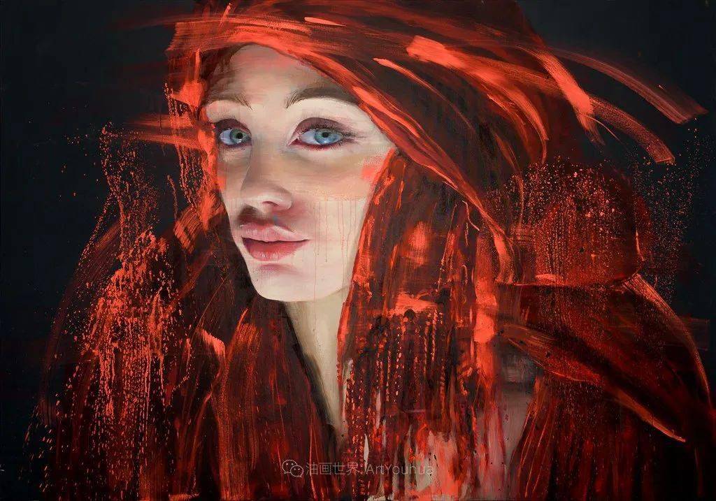 沉思的灵魂,一双直击内心深处的眼睛~意大利女画家罗伯塔·科尼油画