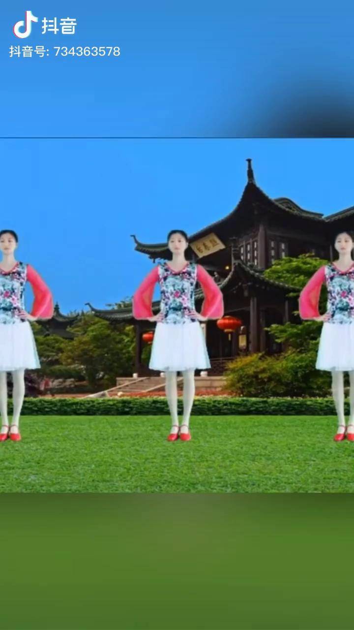 广场舞妃子红广场舞烟花三月下扬州32步四个方向跳