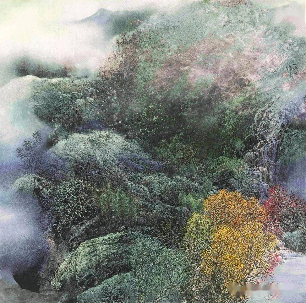 国画名家冯一鸣的山水画作品赏析