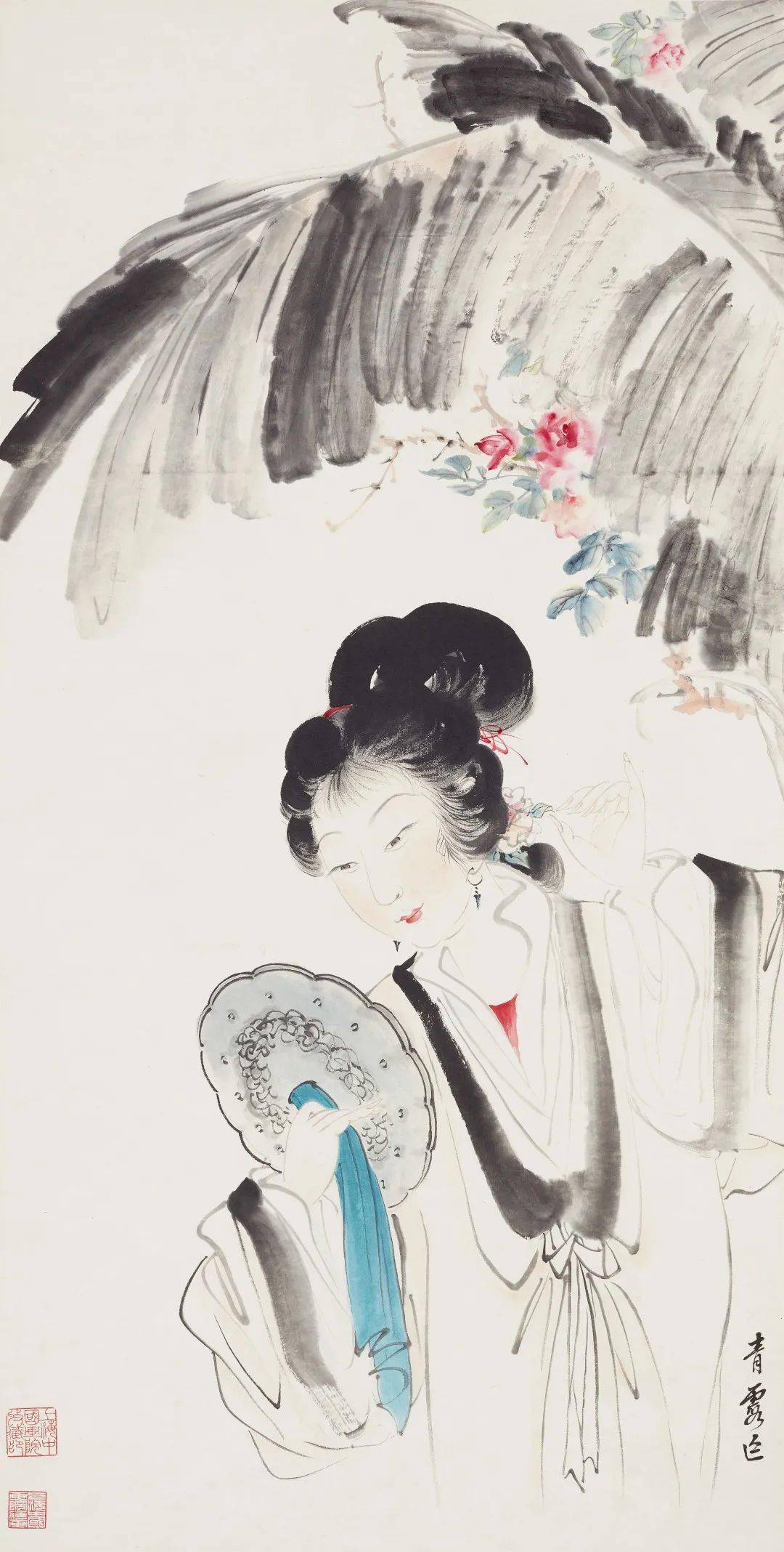 104×51cm吴青霞是一位全能型画家,创作涉及山水,花鸟,人物等各类题材
