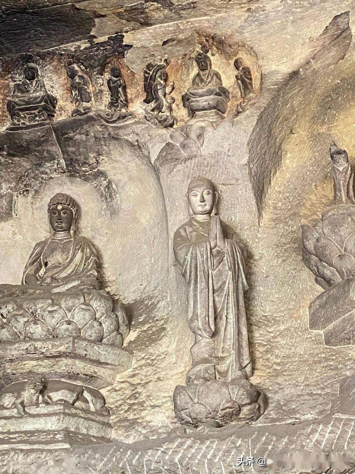 延安清凉山:发现一尊体态第一的阿难和一个二次改造的洞窟_石窟