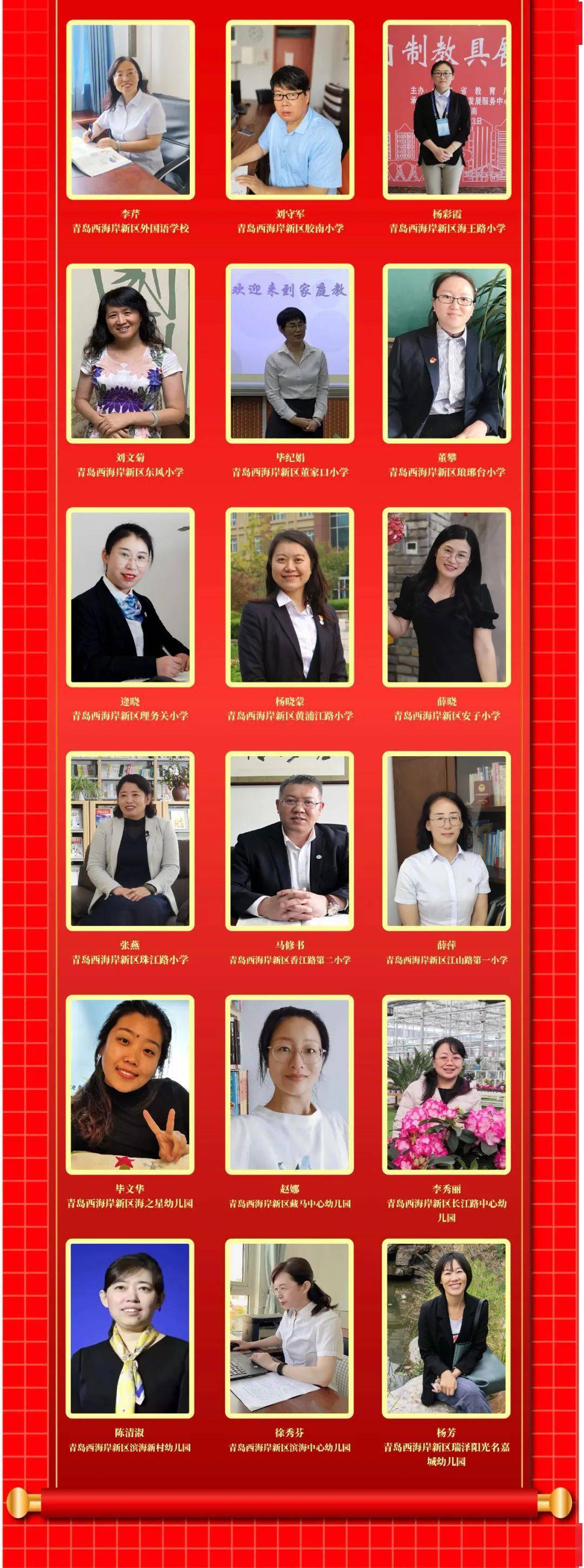 青岛西海岸新区2021年度"最美教师"名单公布!这些教师当选!