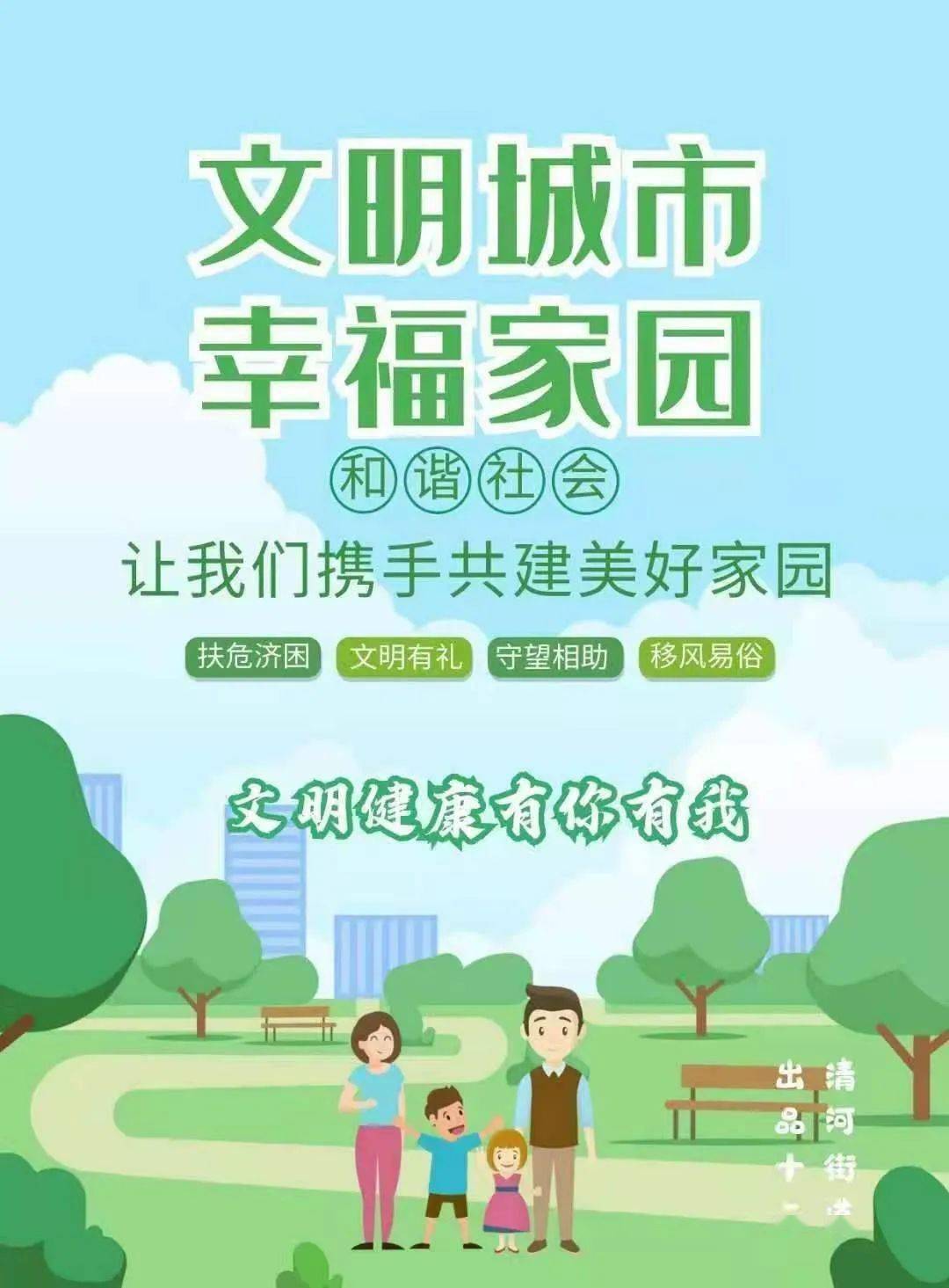 【创文进行时】清河街道创文宣传海报(二)