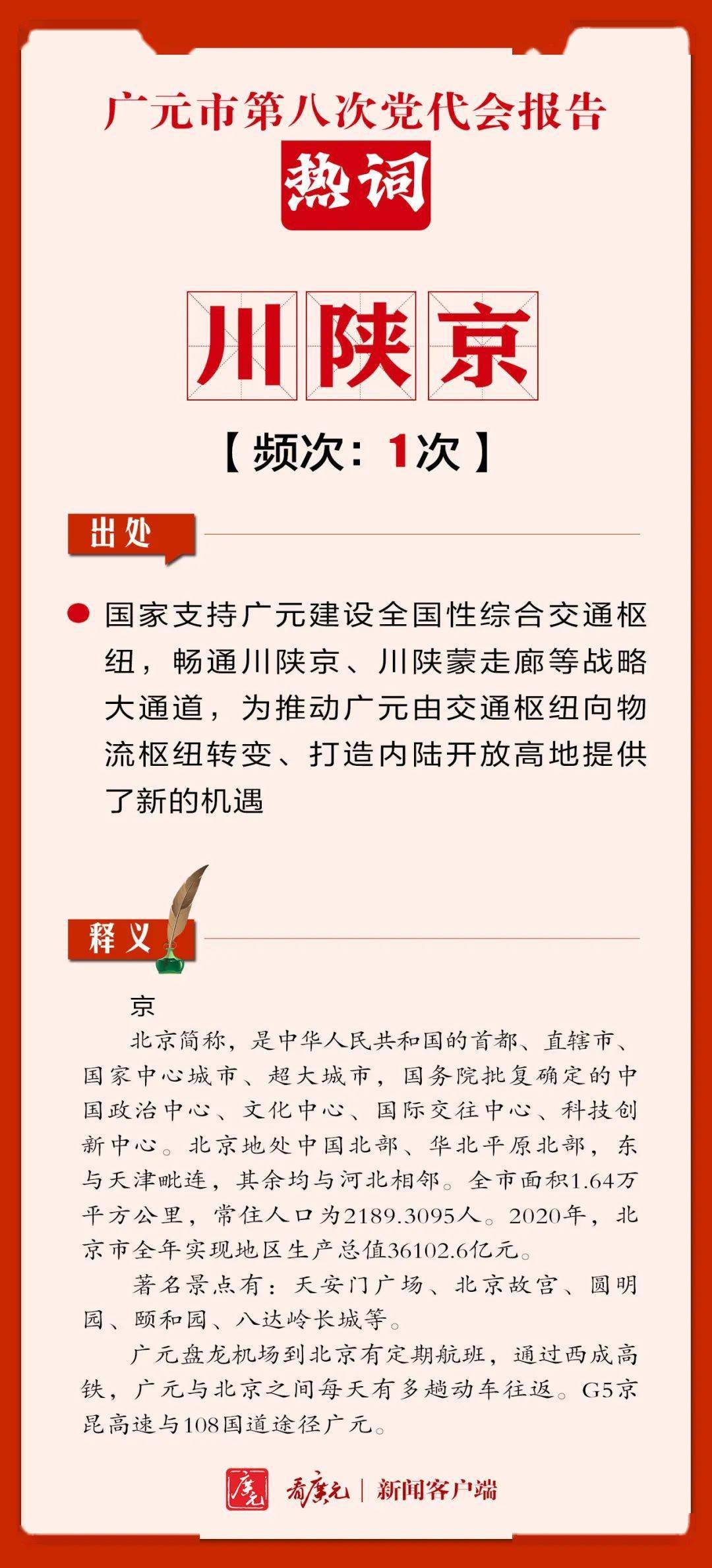 广元市第八次党代会热词来了！