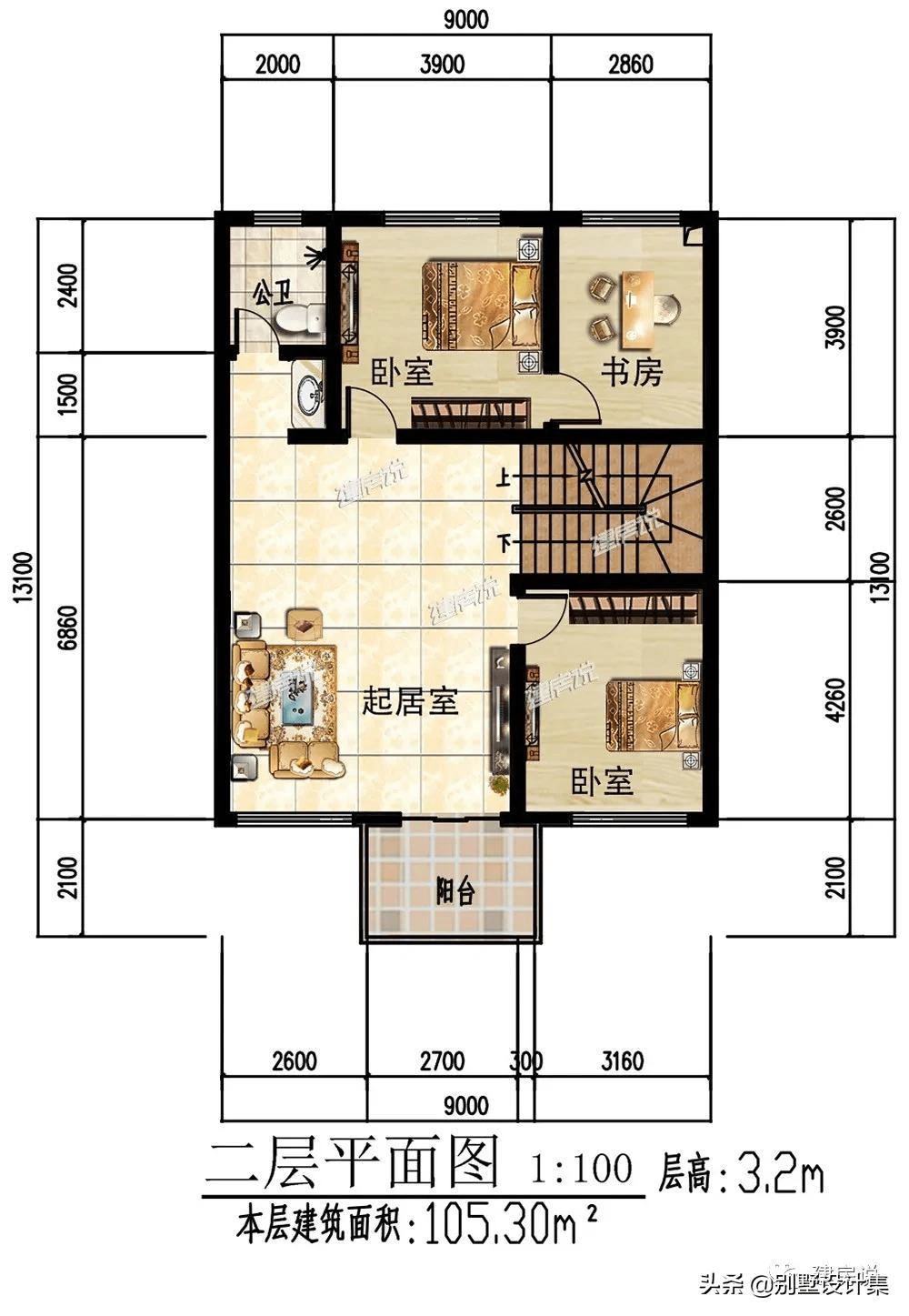 4款开间9米别墅,占地90平,造价30万,谁看了都赞建的有水平_图纸