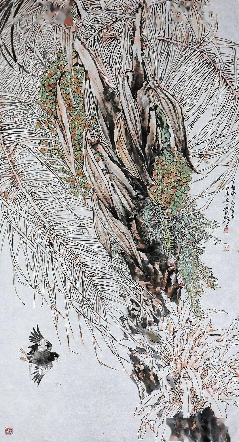 欣赏汤琳南的花鸟太耐看了