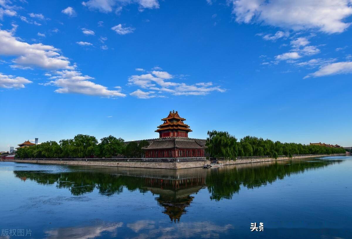 摄影组图:北京碧空如洗,故宫角楼美如画