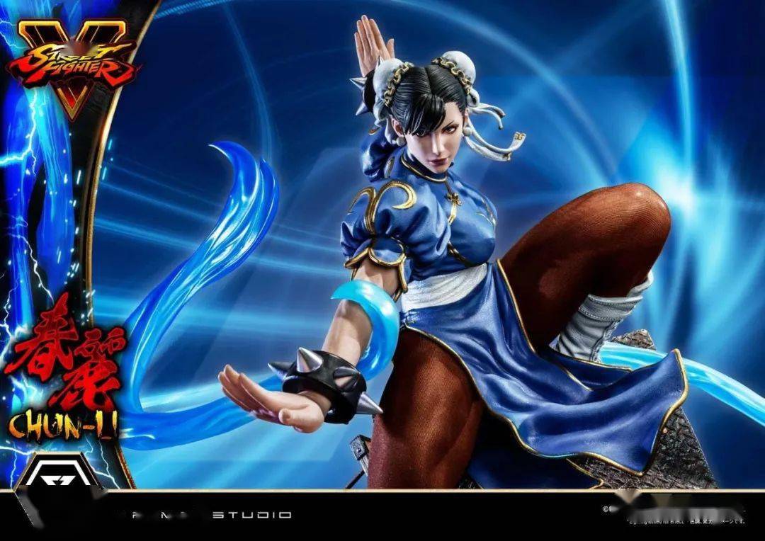 雕像华丽女警登场prime1studio新品14街霸5春丽bonus版全身像官图