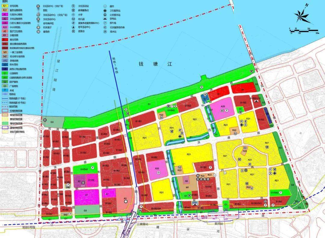 杭州滨江区中心单元控规发布,规划发展为锦绣滨江带上的公共活力中心