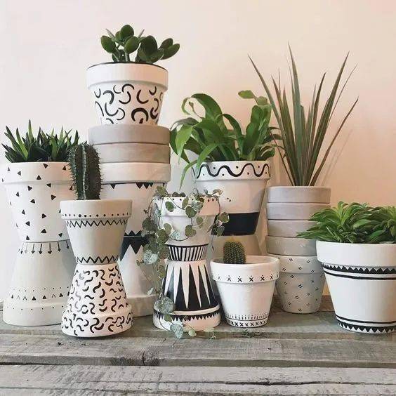 家里的几个破旧花盆,改一改,比新买的还要美!