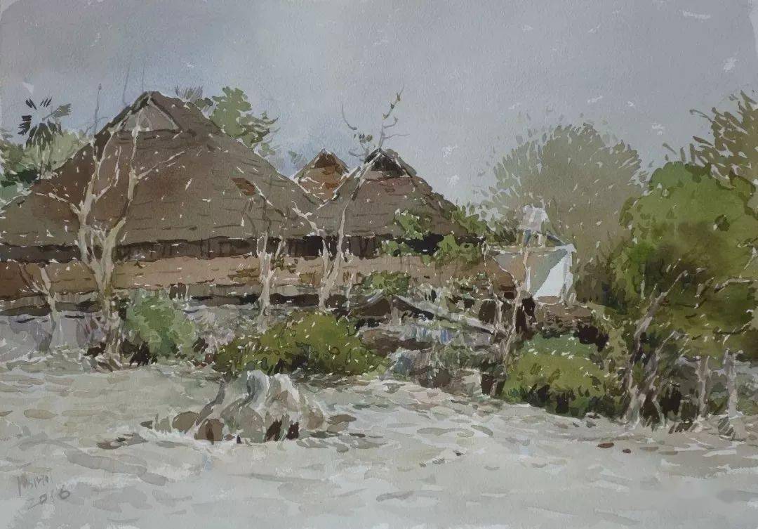 全国美展金奖许海刚水彩