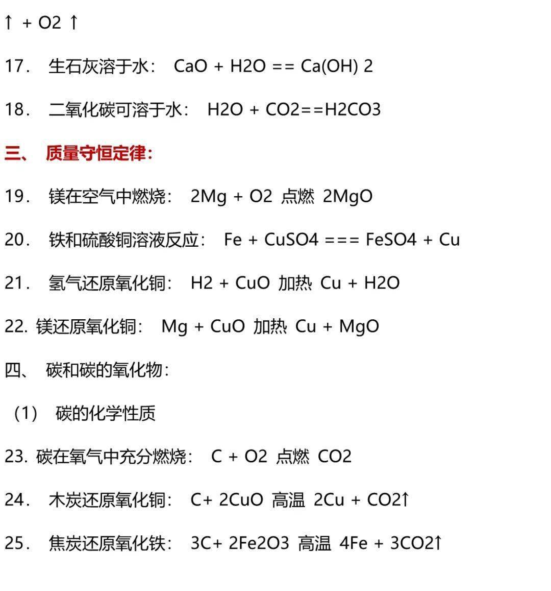 资料领取 初中化学方程式大全 相关知识点总结 侵权
