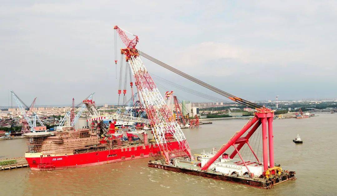 jsd6000深水起重铺管船项目完成重大节点