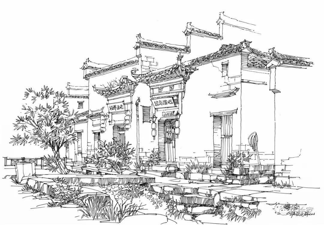 探寻中国传统建筑之美 | 耿庆雷教授民居写生集萃_钢笔