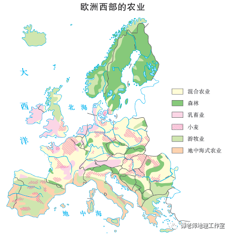 欧洲西部农业分布图片