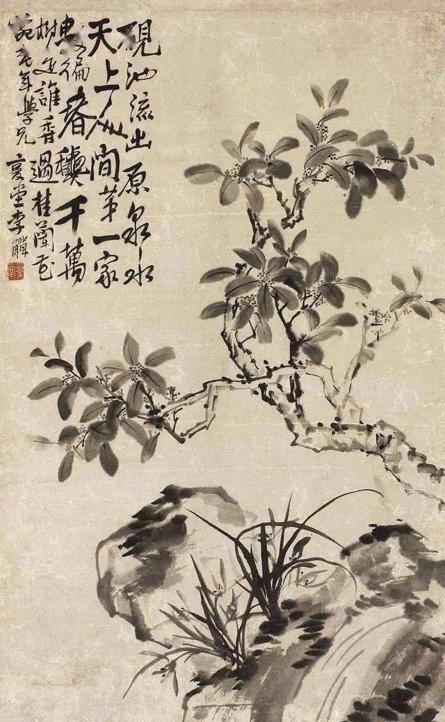 盛世画仙——李鱓,其画花叶滋润,墨彩欲滴,清新动人