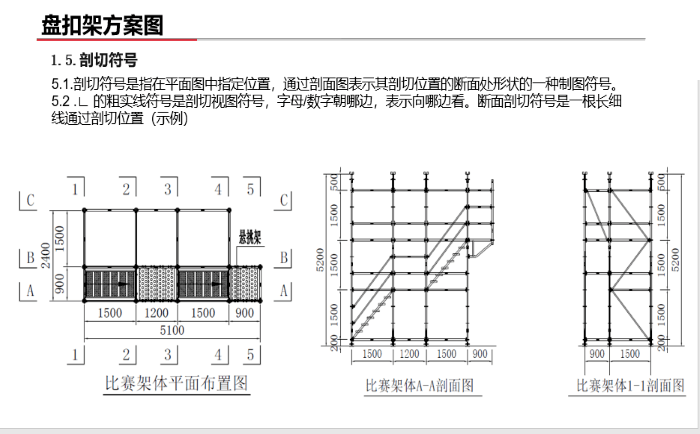 盘扣式脚手架cad图纸图片