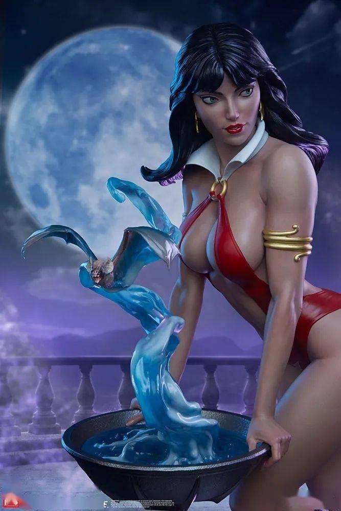 美系sideshowxpcs13吸血红颜vampirella梵蓓娜全身雕像官图