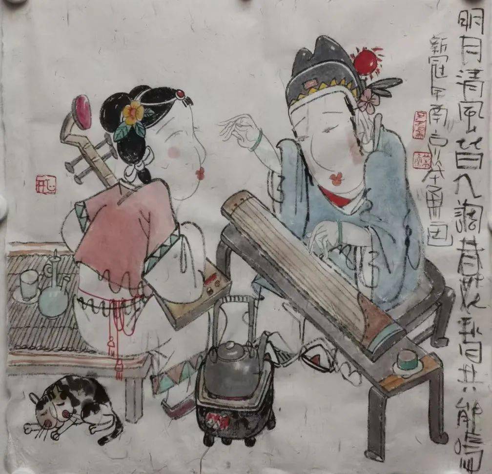 我一直认为笨鱼是一位天才型的画家,他富于想象力和创造力,旺盛的的