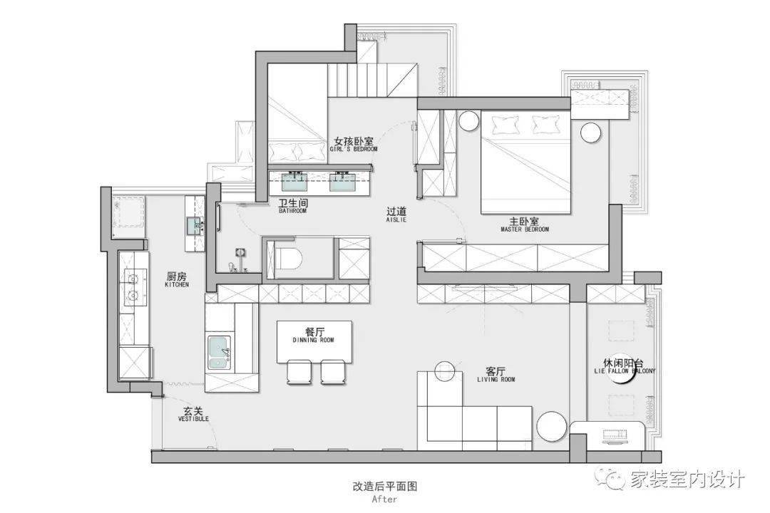 82㎡簡約實用兩居,陽臺改榻榻米,廚房半開放,有互動的家更有愛!