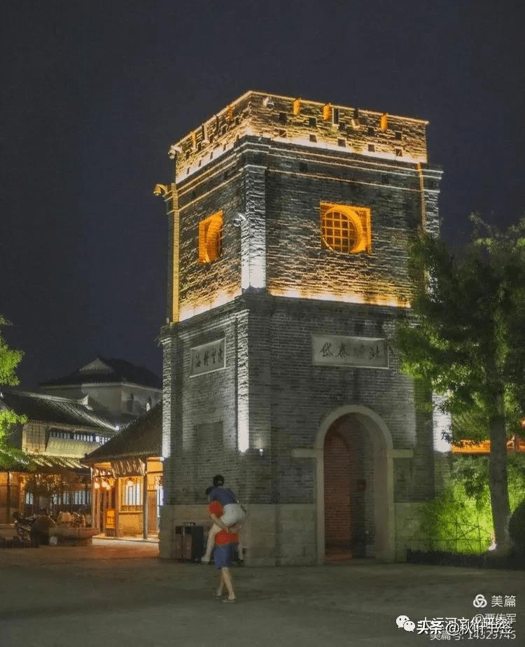 窑湾古镇夜景图片图片