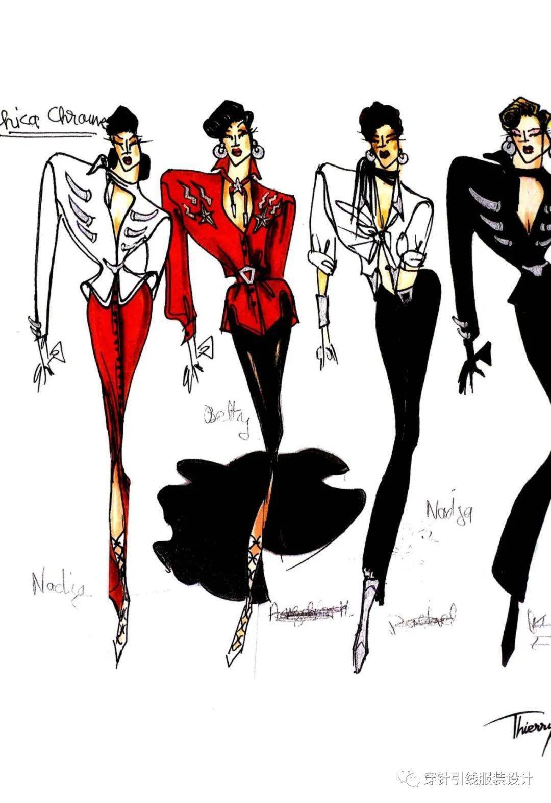 收藏百张时装大师速写手稿原作