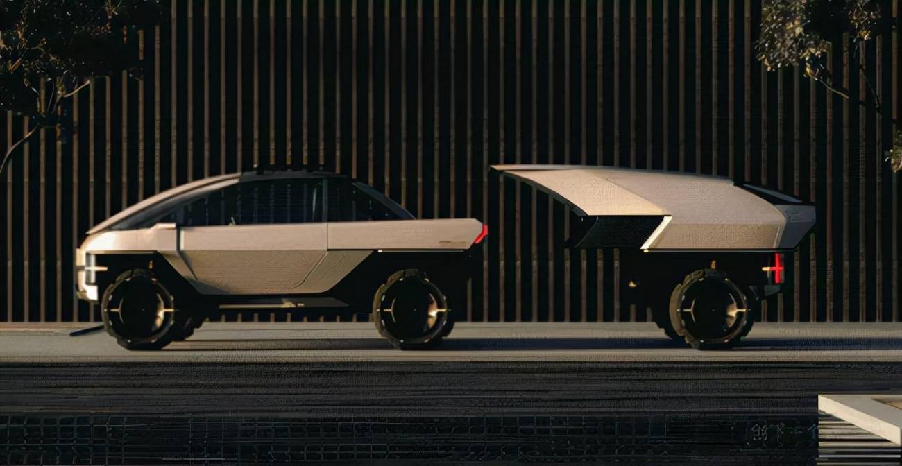 anyroad电动皮卡概念图曝光比特斯拉皮卡更加科幻未来之车