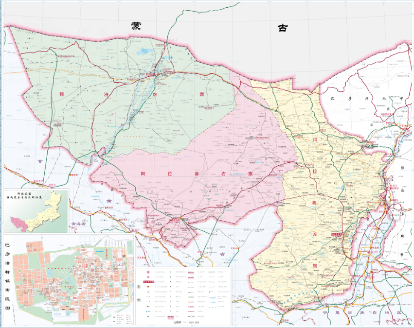 阿拉善地理位置图片