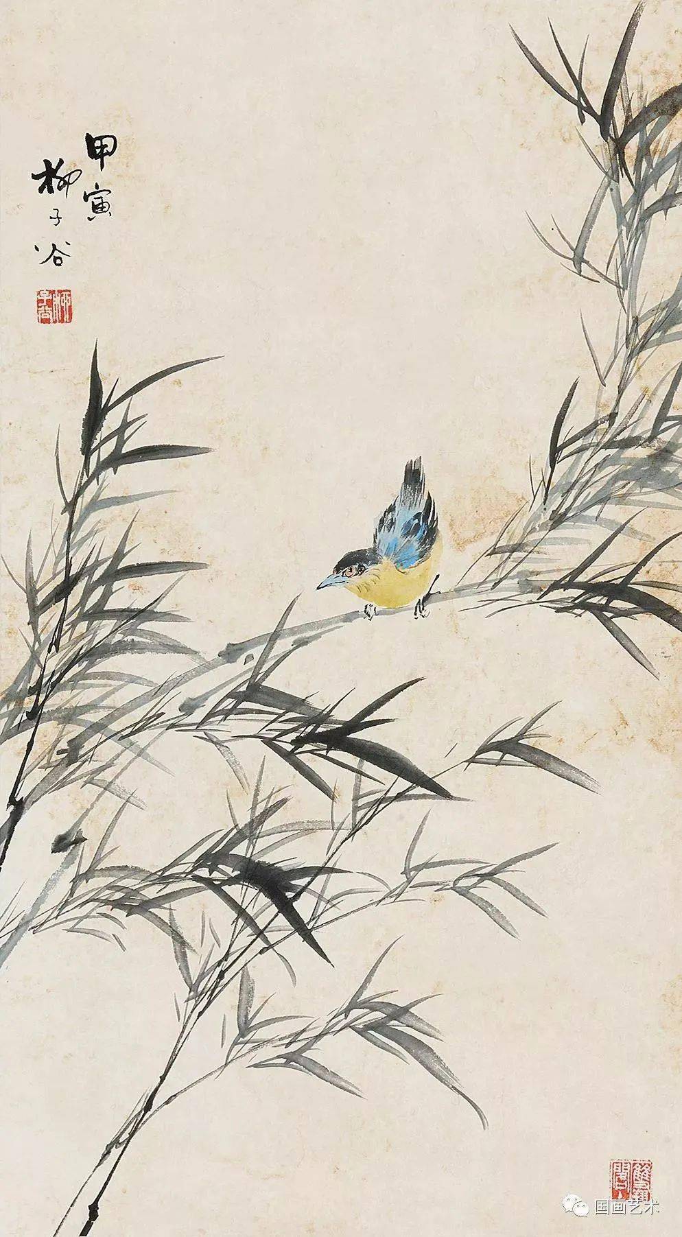 柳子谷画竹作品欣赏