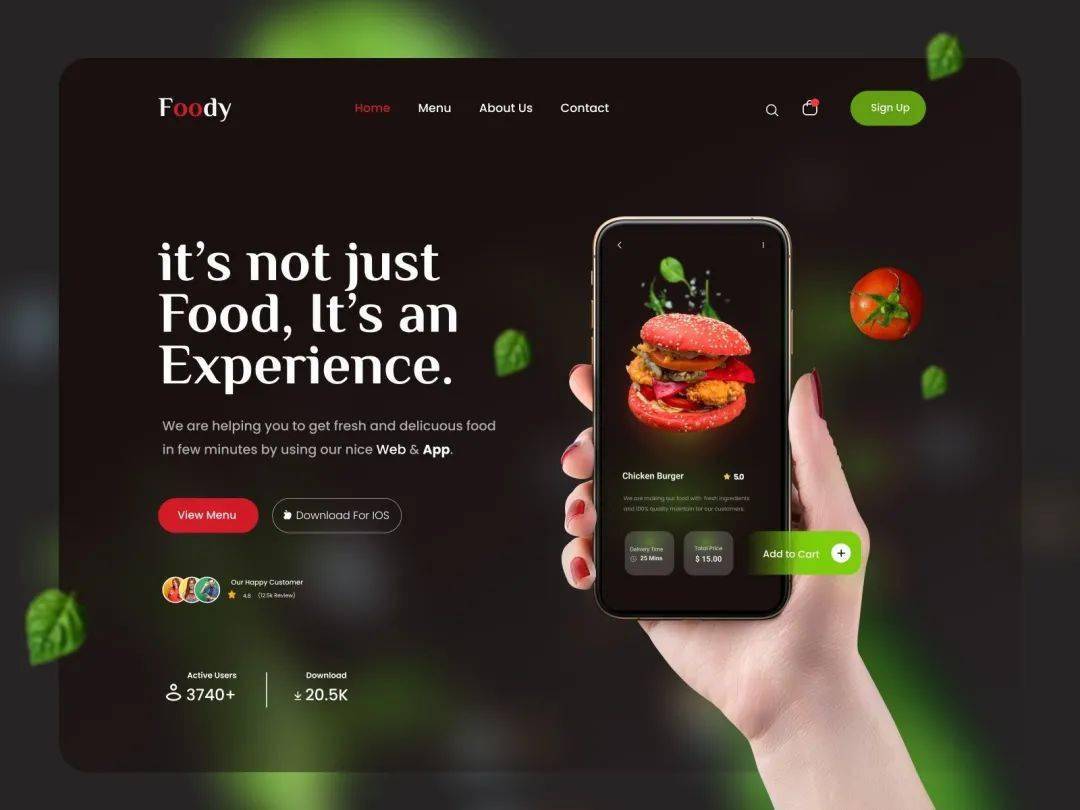 food ordering website design by tazrin