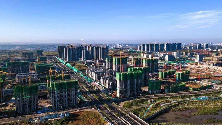 晋城丹河新城大规模建筑楼震撼实拍