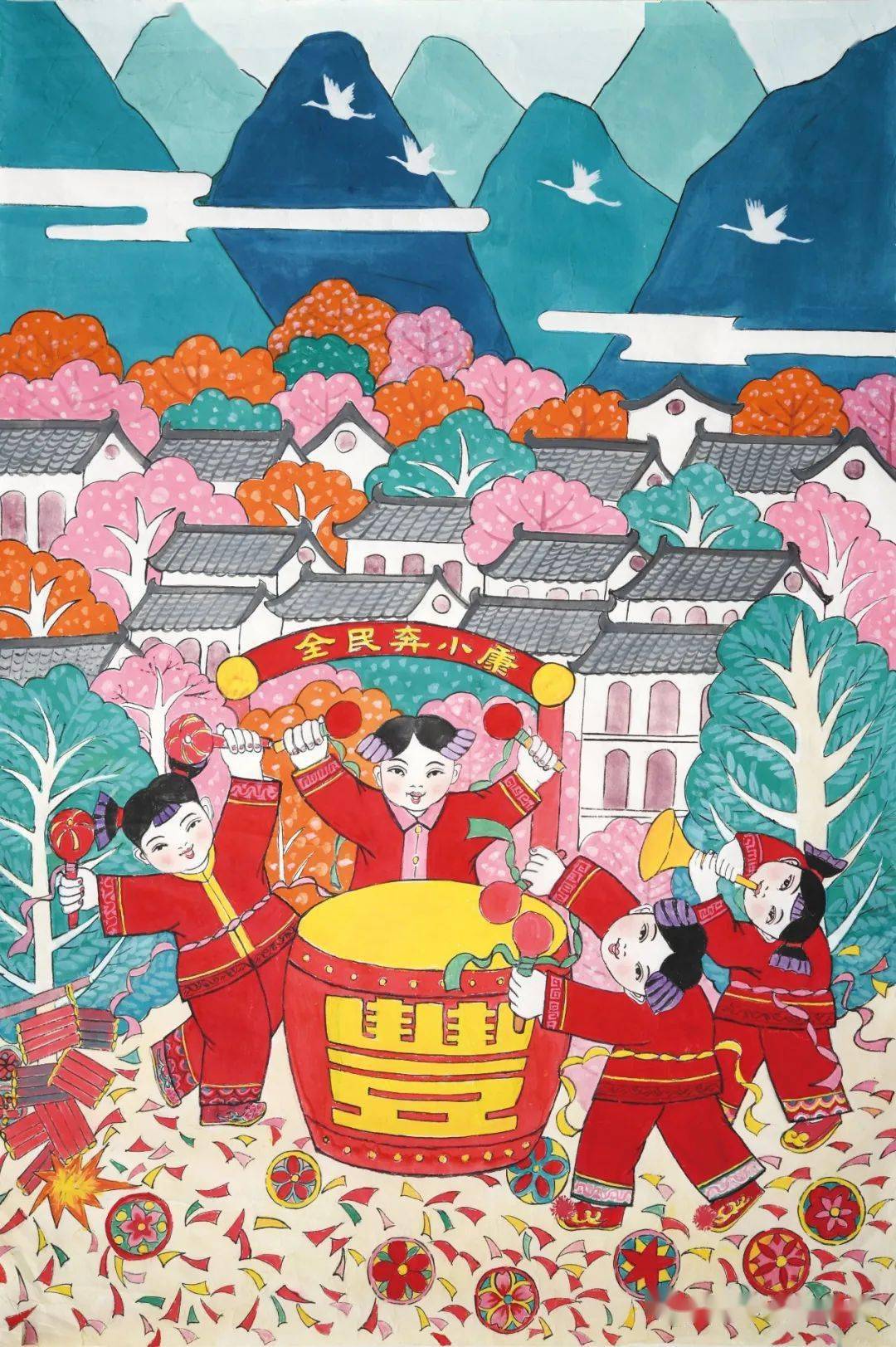 作品欣赏之四 ▎画说丰收——第三届潍坊中国农民画展