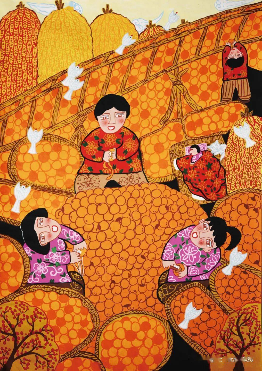 作品欣赏之四 ▎画说丰收——第三届潍坊中国农民画展