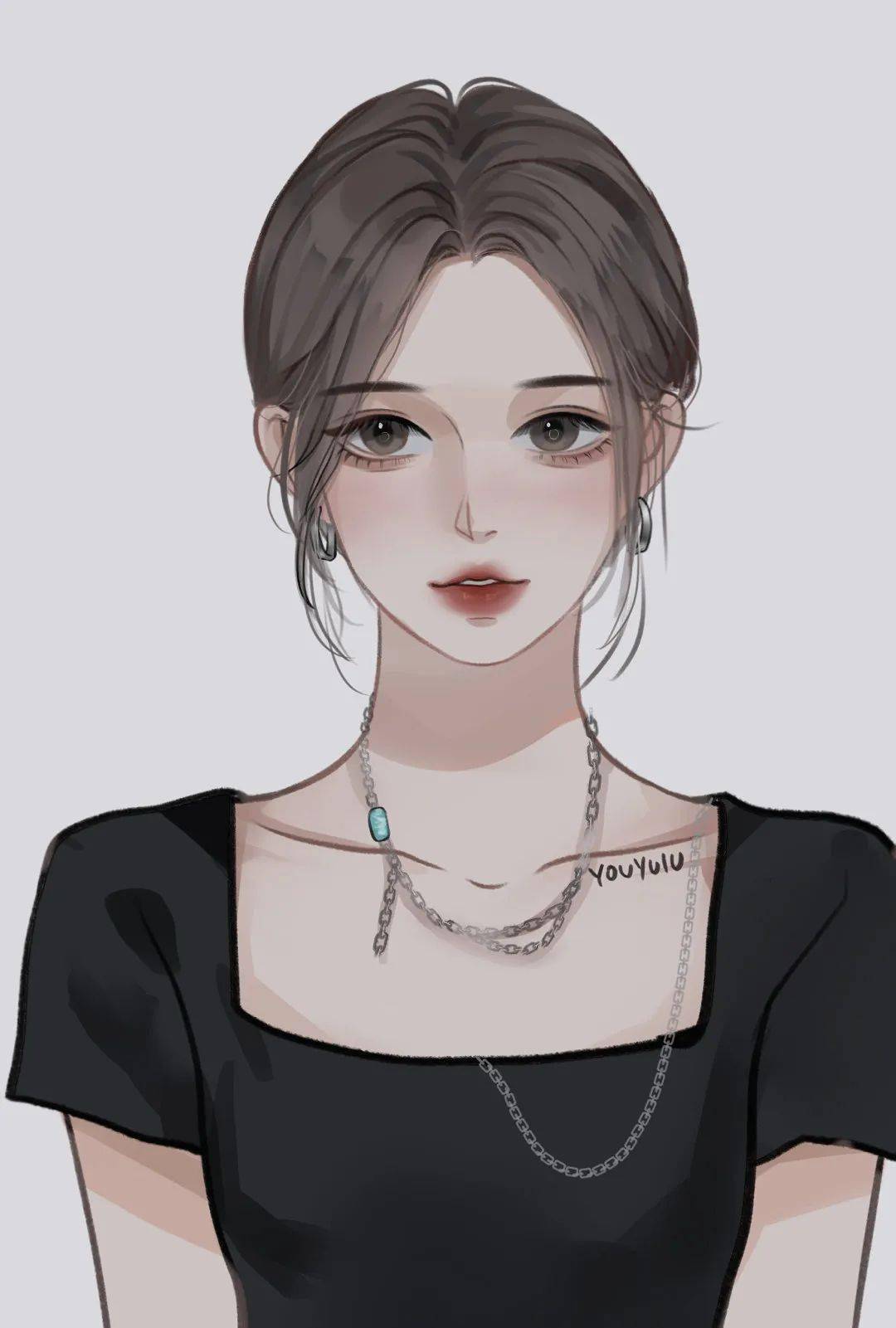 一组男帅女靓的人物插画