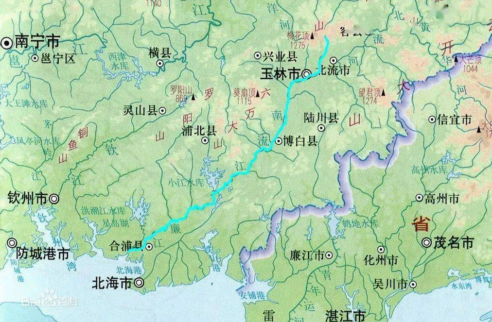 南宁邕江流域地图图片