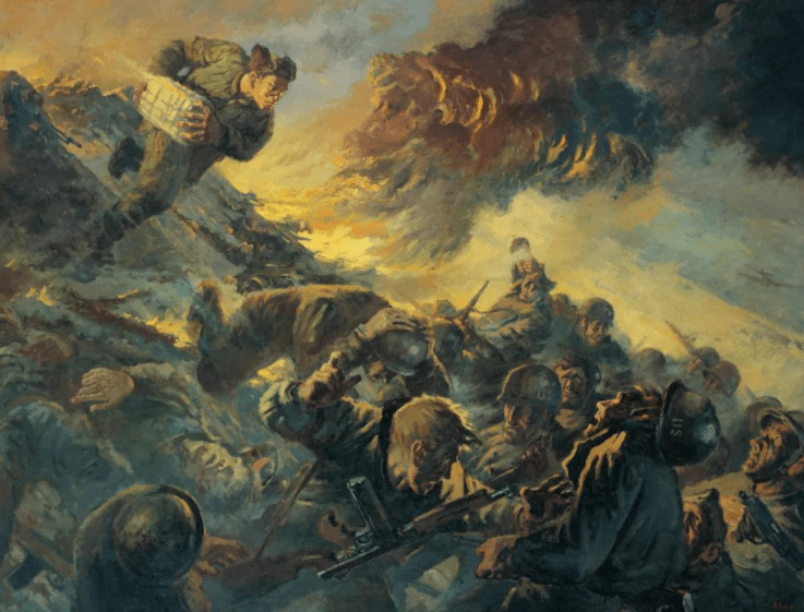 油画《不朽的英雄杨根思》