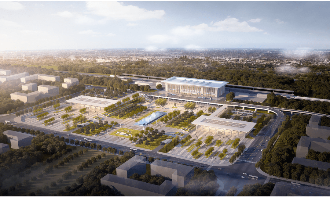 宁乡高铁西站首吊成功!钢结构施工开始