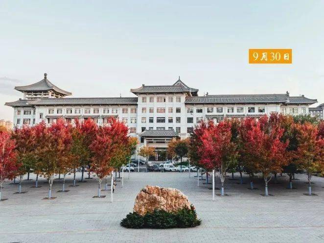 哈尔滨工程大学校园里开得火红热烈的“国庆树”！