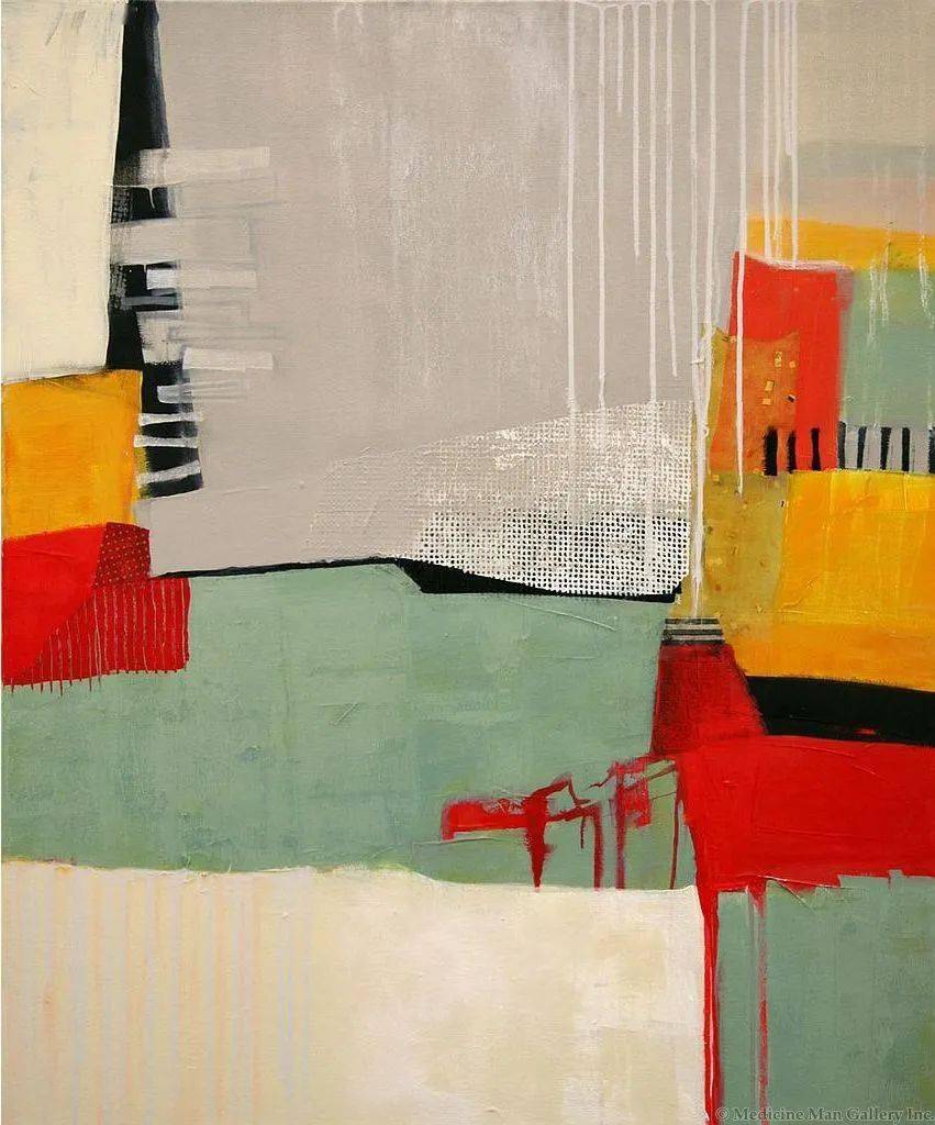 抽象画轻盈飘逸,不失厚重感,看后治愈了