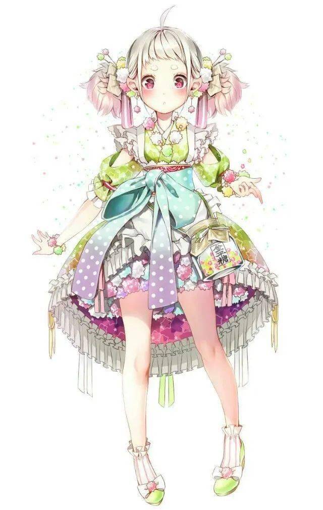 可可爱爱动漫女孩子全身像