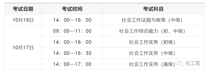 社工考试|准考证将于10月12日开始打印