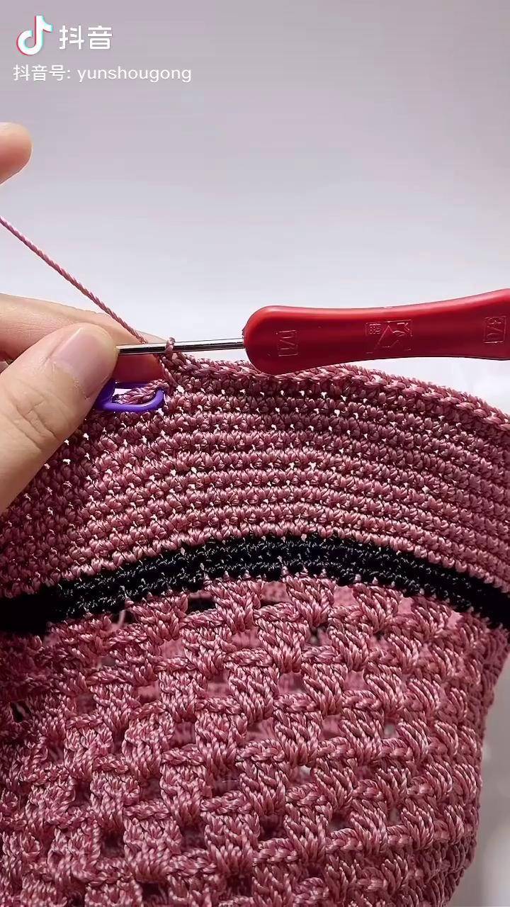 漏马尾遮阳帽教程10钩针帽子遮阳帽钩针教程