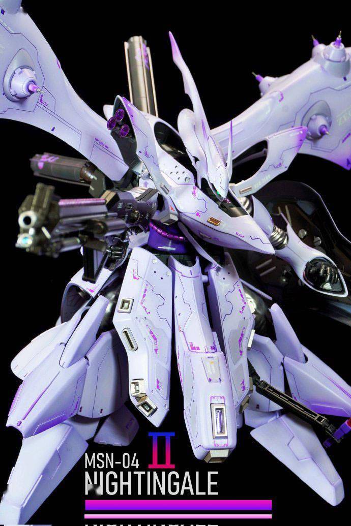 荧光刻线机动战士高达夜莺模型改造