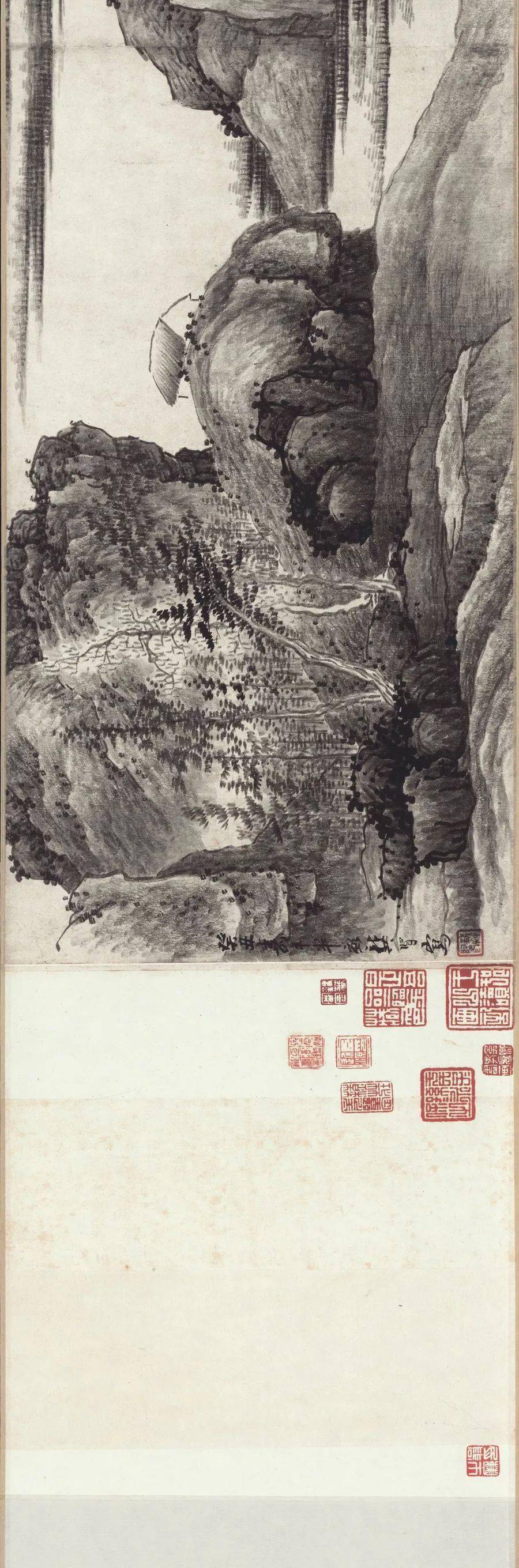 龚贤《千岩万壑图卷》,太精彩