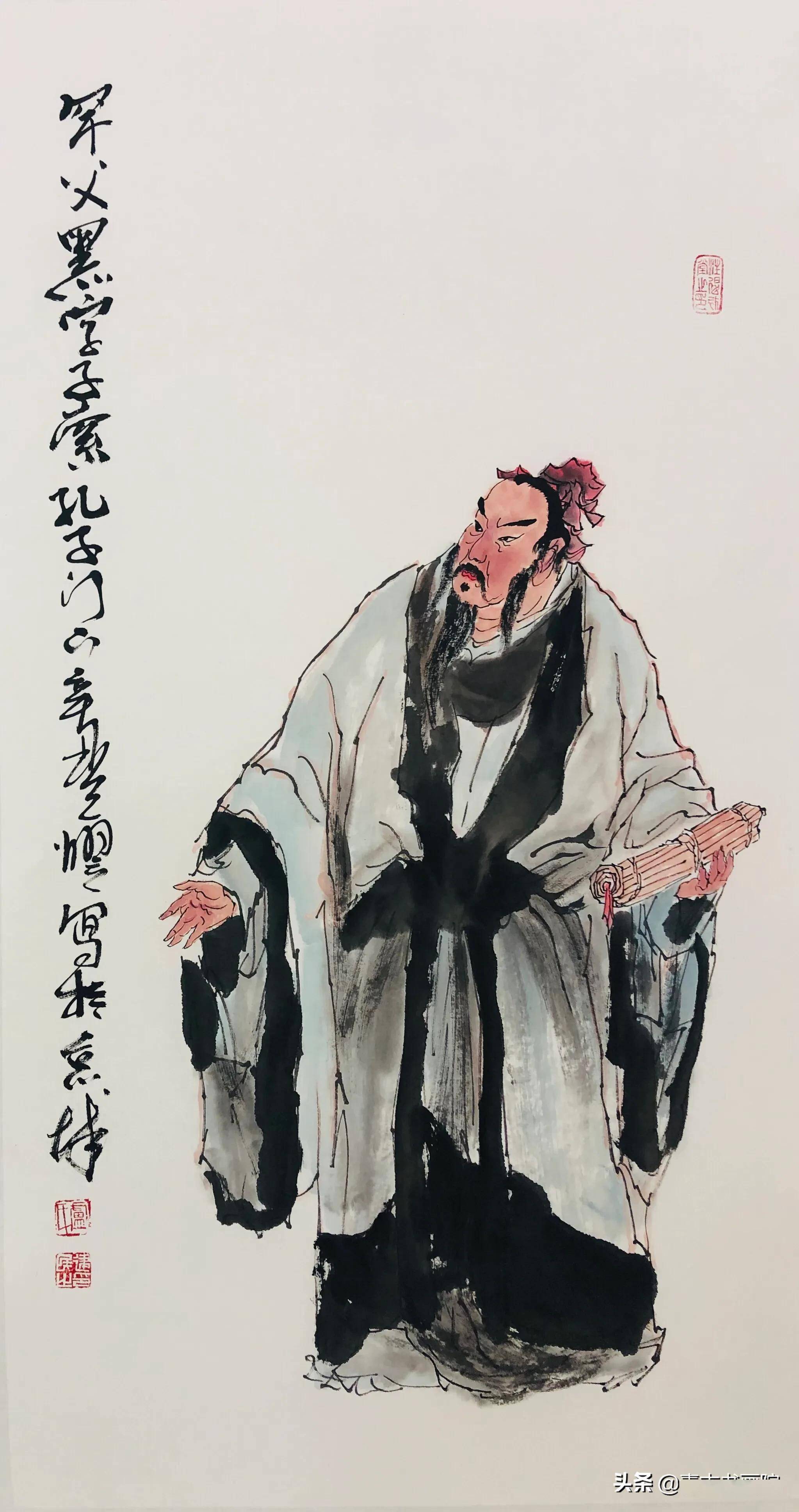 卢建民儒家国画人物