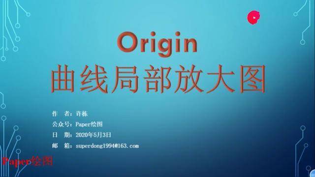 origin做曲線局部放大圖(視頻版)