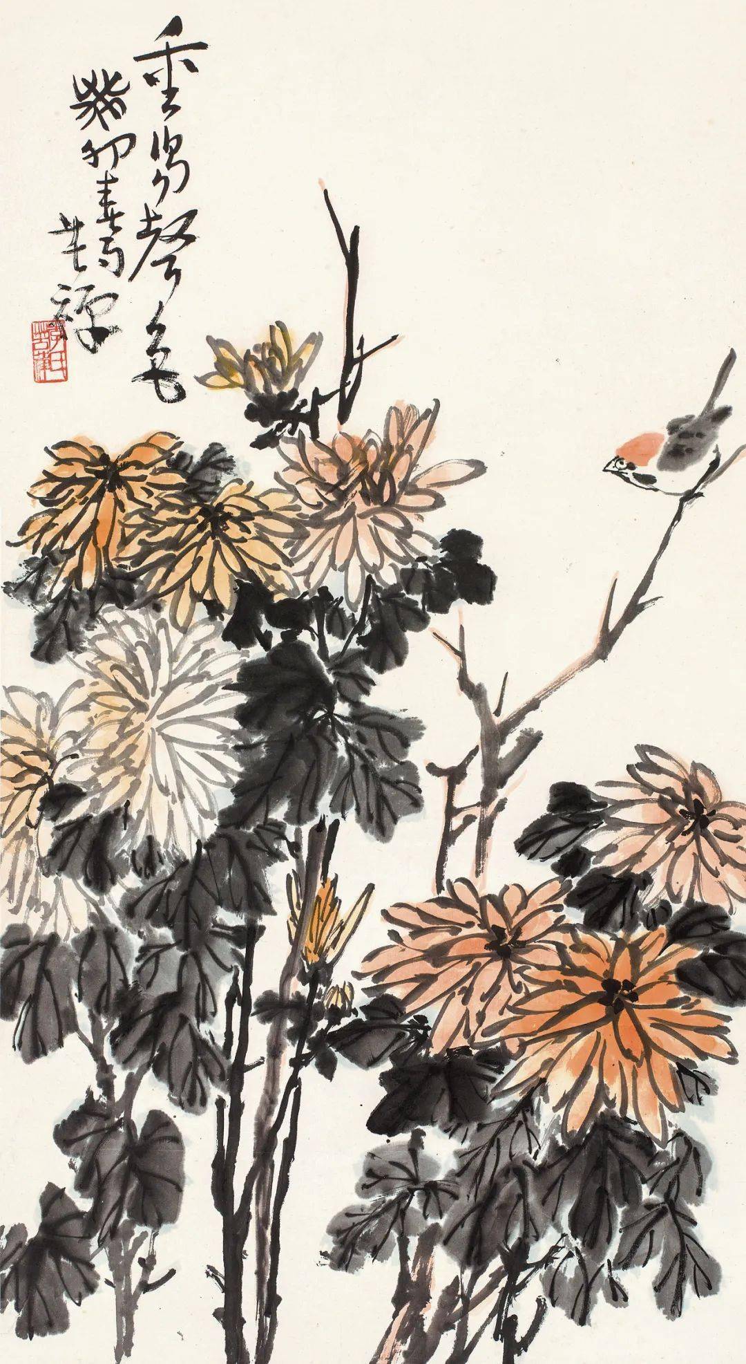 九九重阳,赏名家笔下菊蟹,惬意之极_菊花