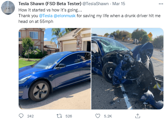 特斯拉严重车祸结果