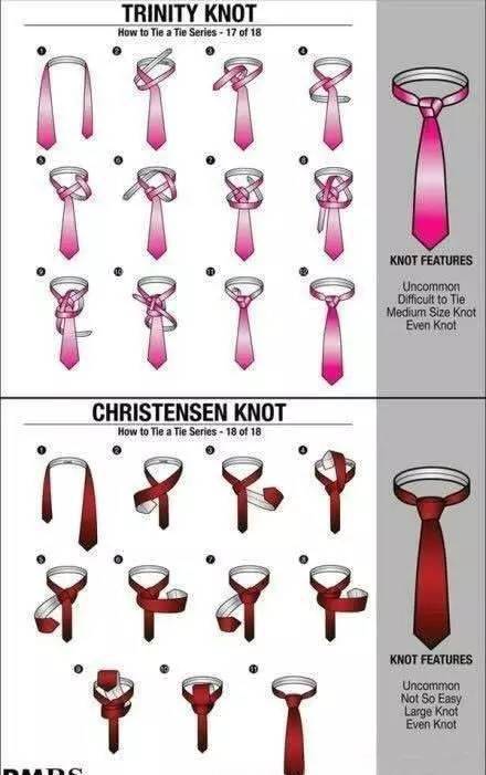 18种领带打法不会打领带的孩纸看过来