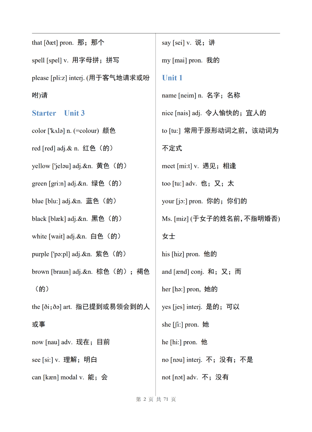 见过最不凶的老虎 初中三年 6本英语课本 汇成一份英语单词表